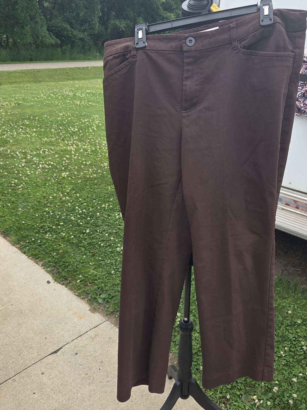 Christopher Banks Womens Brown Dress Pants - Classic Straight Fit Size 14S